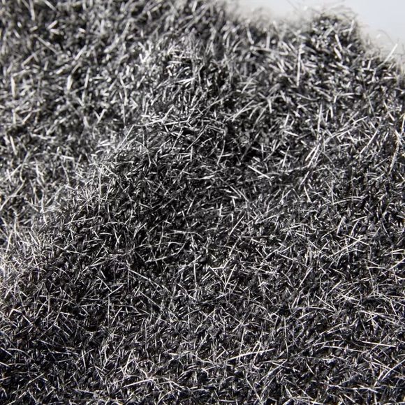 Zara silver fluffy foil fuzzy sweater. - Picture 3 of 7